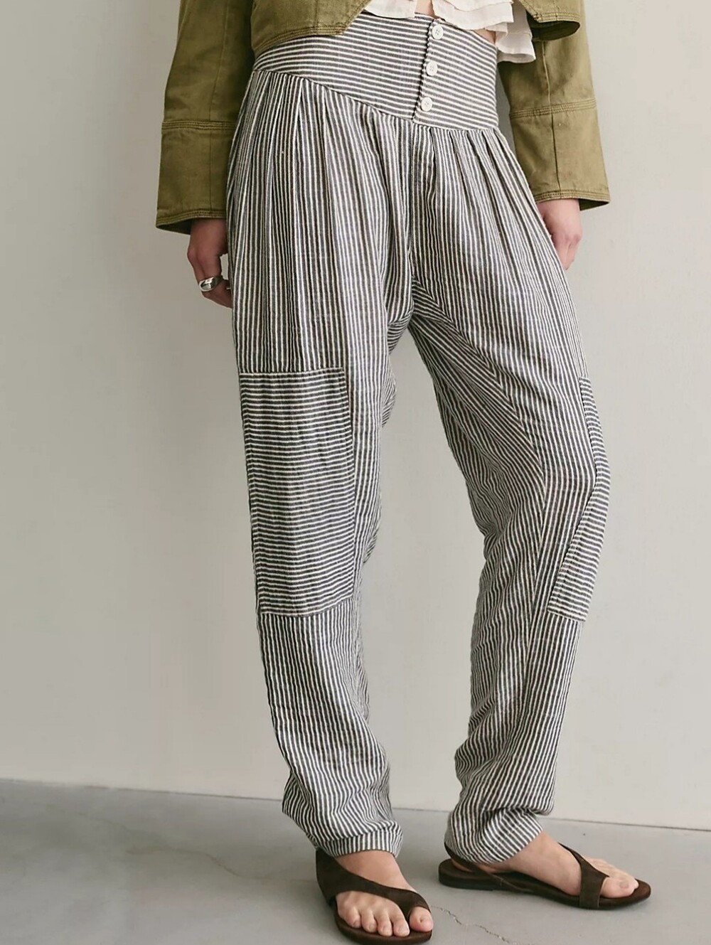 Free People Carmen Tapered Pull-On Harem Pants, Large, Gray ❤